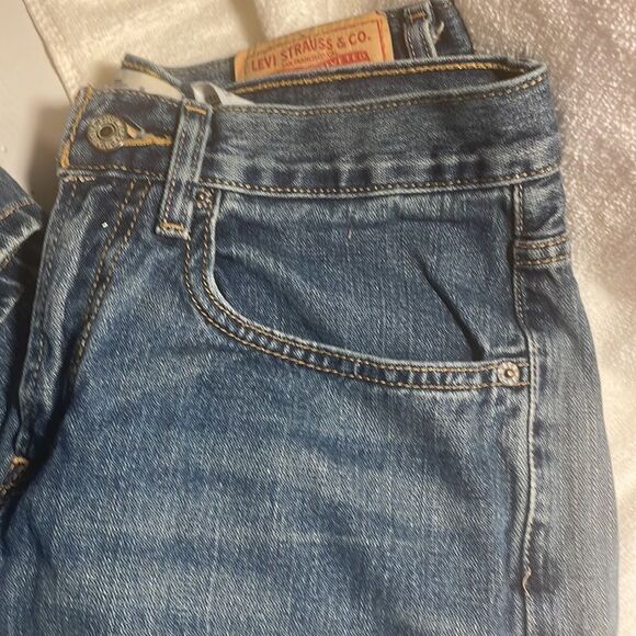 Size 10 Husky (W30 L26) 569 loose straight leg 100% cotton blue denim jeans - Picture 2 of 10